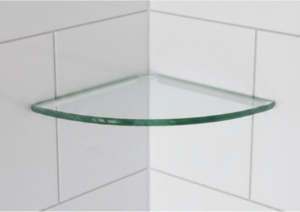 Bathroom Accessories: Glass shelf - Curved Corner Series 200mm