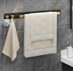 Towel Rack with Hook Perforation Three Rod Storage Rack