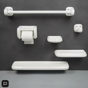 Bathroom Accessories: Six Piece Set Bathroom Ceramic accessories