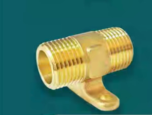 Brass Nugged Nipple 15mm