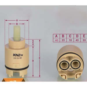 Plumbing Accessories: Ceramic Spool Cartridge Faucet Cartridge Mixer Khaki 40mm