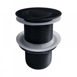 Plumbing Accessories: Pop Up Waste - Non Overflow - Black/Chrome