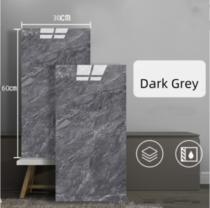 10pcs of PVC Dark grey  wall tiles sticker -30x60 cm