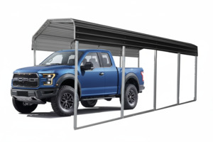 Home Furniture: Metal Carport Carports And Sheds Steel Galvanized Carport -D5830xL3330xH2800