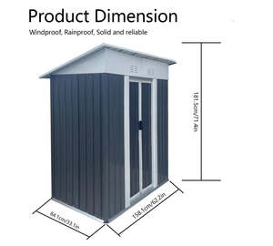 Home Furniture: Swing Door Gable Roof Shed - L1793xD1266xH1796