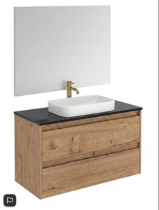 Vanity - Heron Series Plywood in Wooden Color With Stone Top - 100% Water Proof