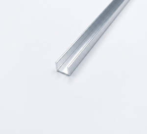 Aluminium U-Channel for 6mm Glass - Chrome