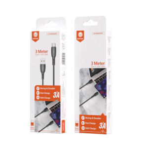 Usb Cable: 3 Meter Fast Charging Type-C USB Cable
