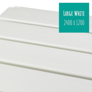 Wall Mounted Slatwall Panel Packs: Large White Slatwall Panel Pack