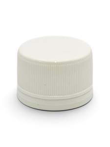 Rigger Bottles: 28mm White Tamper evident Rigger cap