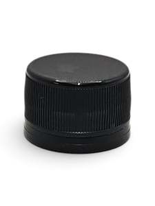 Rigger Bottles: 28mm Black Tamper Evident Rigger Cap
