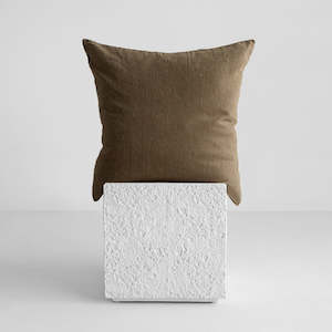 Bedding: European Linen Euro Pillowcase - Olive Pinstripe