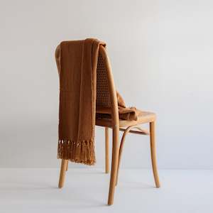 Throws: Richmond Wool Blend Throw - Cinnamon