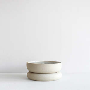 Gifts For Them: Cloud Planter, Low - White Speckle