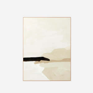 Art Prints: Tranquil Coastline Framed Painting - Sand