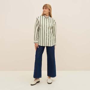 Kowtow: Petra Shirt - Forest Stripe