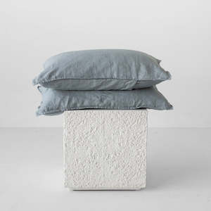 The Dulux Retreat Collection: European Linen Pillowcases - Lake