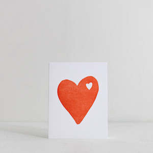 Greeting Cards: Big Hearted Greeting Card - Red
