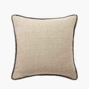 Enzo Black Heavy Linen Cushion