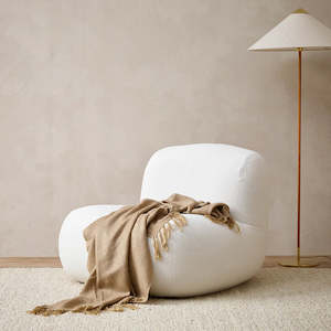 Throws: Richmond Wool Blend Throw - Cumin