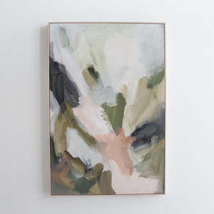 Willa Framed Green Canvas