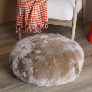Animal Hides: New Zealand Wool Ezra Ottoman
