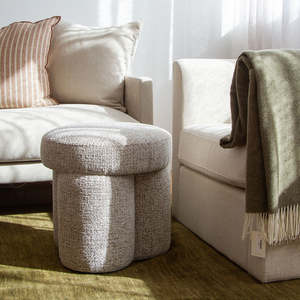 Living Room Furniture: Duncan Ottoman - Grey Marle