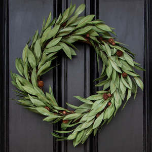 Eucalyptus and Wood Berry Wreath