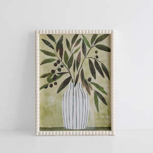 Olive Vase Framed Art
