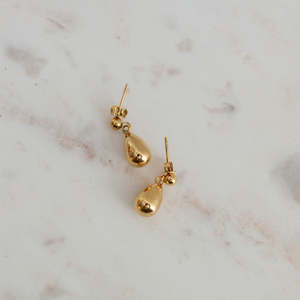 Tear Drop Earrings - Gold