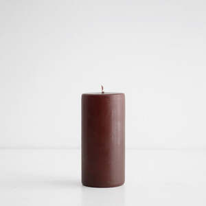 Gifts Under 50: Mahogany Pillar Candle - Short