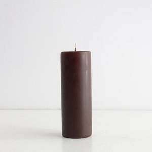 Gifts Under 50: Mahogany Pillar Candle - Tall