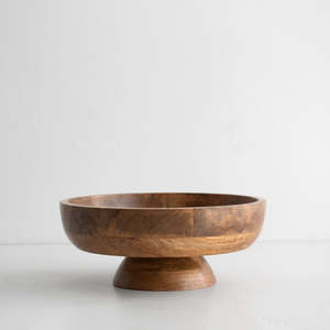 Gifts Under 200: Harvest Mango Wood Pedestal Platter
