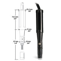 Electrochemical Dissolved Oxygen: HANNA HI 76407/20  Standard DO Probe. 20 m cable