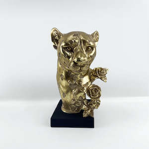 Cats: Big Floral Cat - Gold