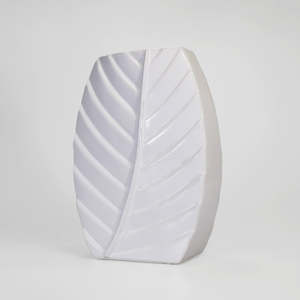 Leaf Vase - White