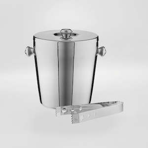 Cocktail Bar Accessories: Ice Bucket With Lid & Tongs - 1.2l