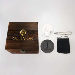 Whiskey Chillers: OLIIVON - Whiskey Twist & Stone Set