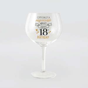 Wine Accessories: Wine 'Balloon' Glass - 18th