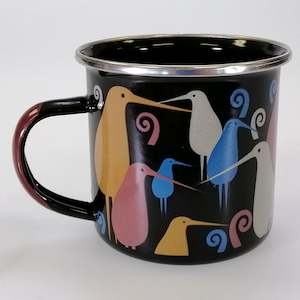 Enamel Mugs Plates: Wild Kiwi Enamel Mug -  Kiwi