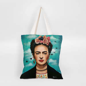 Frida Bag - Cyan W/ Birds