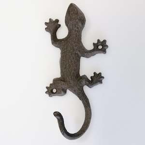 Hooks Bells: Cast Iron Wall Hook - Lizard