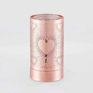 Melts Warmers: Scentchips Touch Lamp Warmer - 'Gold Heart W/ LED'