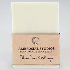 Melts Warmers: Ambrosial Studios - Handmade Wax Melt - Thai Lime & Mango
