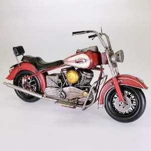 Executive Toys: Vintage Red Motorcycle Sculpture - Large