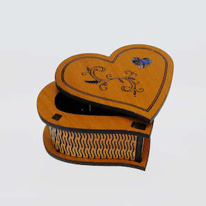 Her: Heart Trinket Box - Paua Inlay
