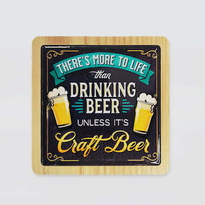 Him: Mancave Coaster - 'Drinking Beer'