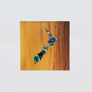 Jewellery Trinket: Trinket Box - Paua Inlay NZ Map