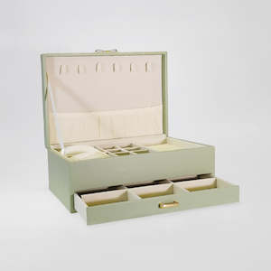 Two Tier With Gold Latches Jewellery Boxes