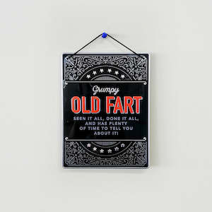 Grandparents: Grumpy Old Fart' Metal Man Cave Sign